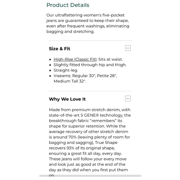 Carbon Grey “True Shape” Jeans • 12 Tall  { L.L. Bean } - Picture 8 of 11